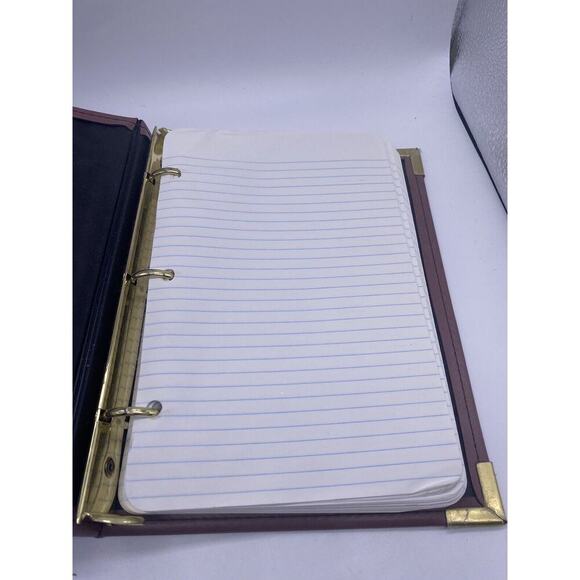 Vintage Cambridge Organizer 3 Ring Binder Vegan Leather Pink Organizer Journal - Picture 9 of 12